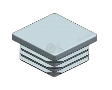 Extremos de tubo plastico cuadrado